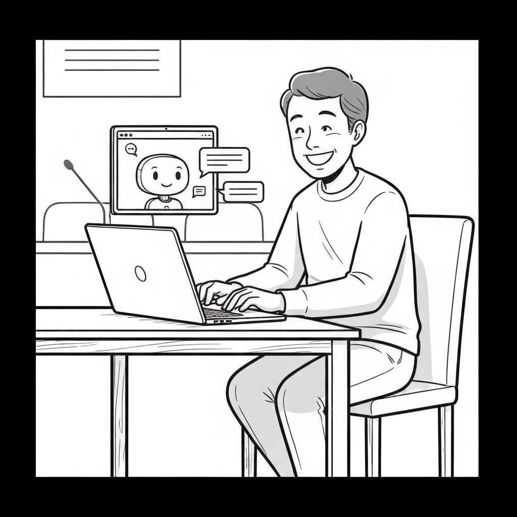 Cidadão se representando com IA