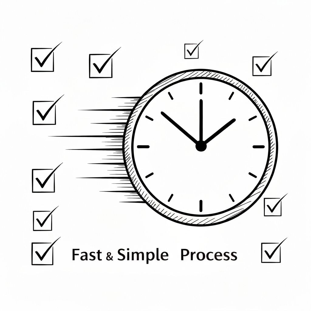 Processo simplificado e rápido